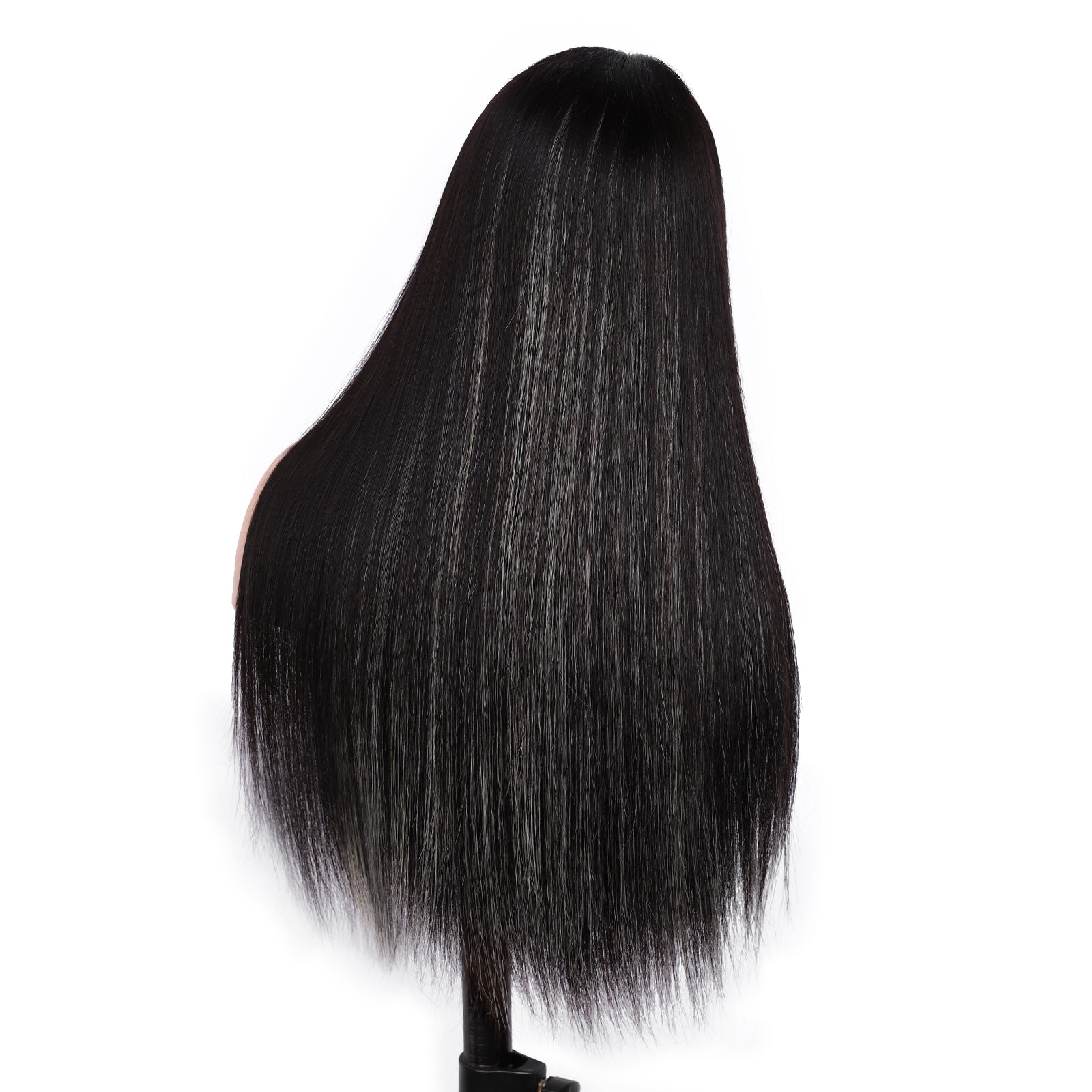 IDHERE Highlight Ombre 13x4 Straight Human Hair Wig 1b/Grey Honey Blonde Lace Front Wigs