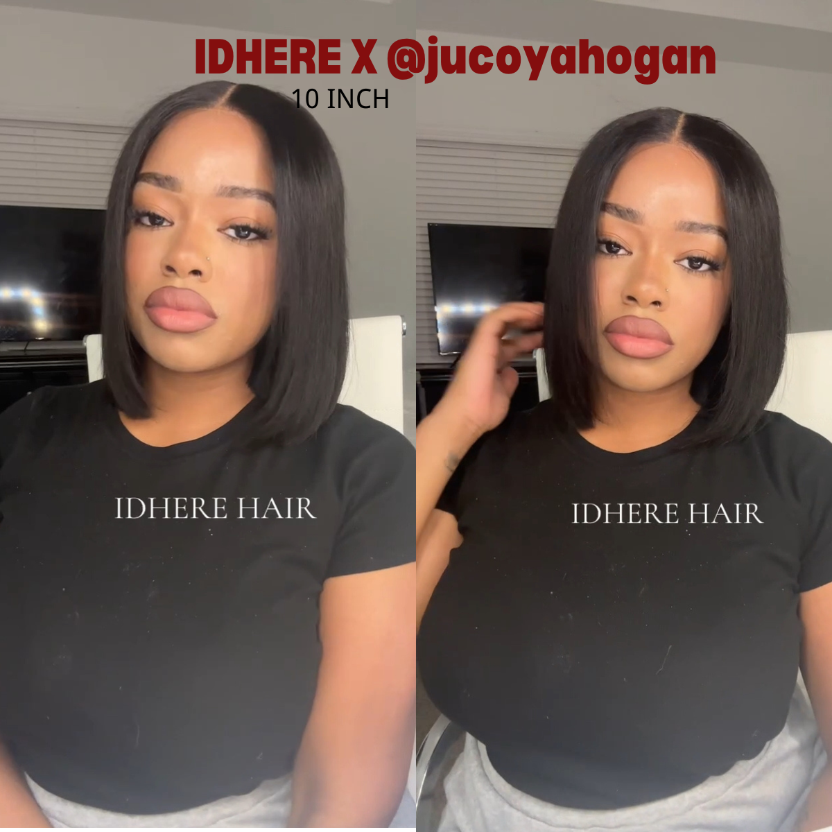 IDHERE 12A Bone Hair 4x4 Lace Bob Wigs Short Straight 100% Human Virgin Hair Wigs