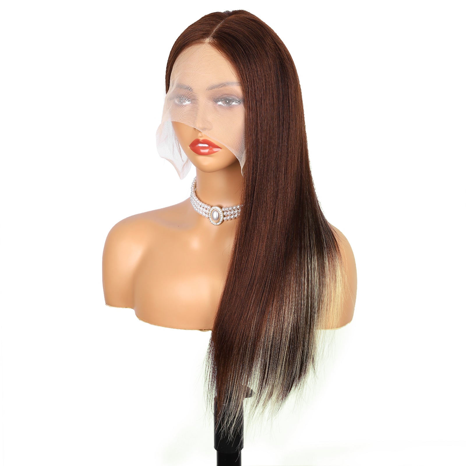 IDHERE Highlight Ombre 13x4 Straight Human Hair Wig 4/613 Honey Blonde Lace Front Wigs