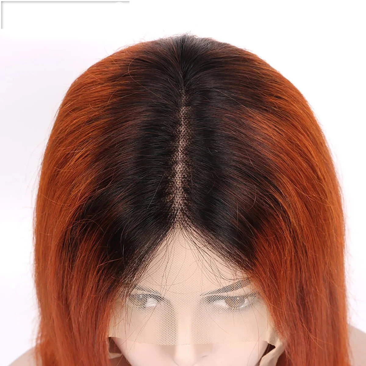 IDHERE Highlight Ombre 13x6 Straight Human Hair Wig 1B/350 Honey Blonde Lace Front Wigs