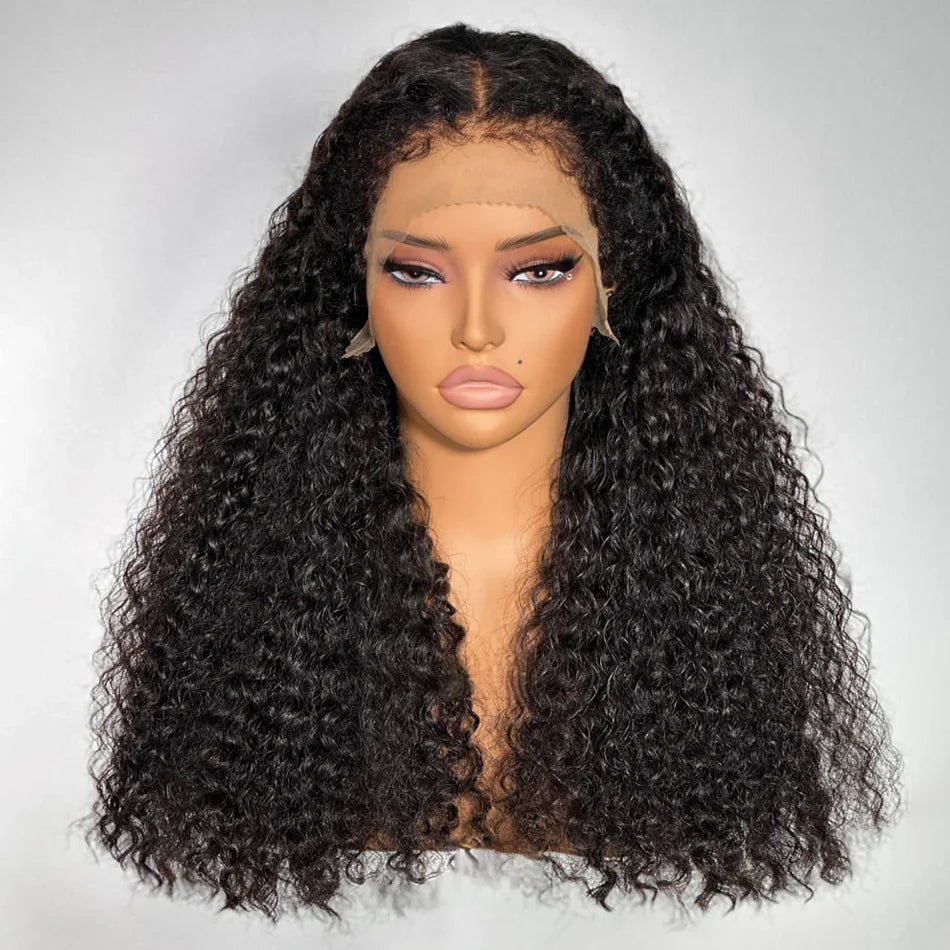 IDHERE Wear and Go 5x5 Lace Closure Glueless Wigs Human Hair Pre Cut Deep Wave Lace Front Wigs