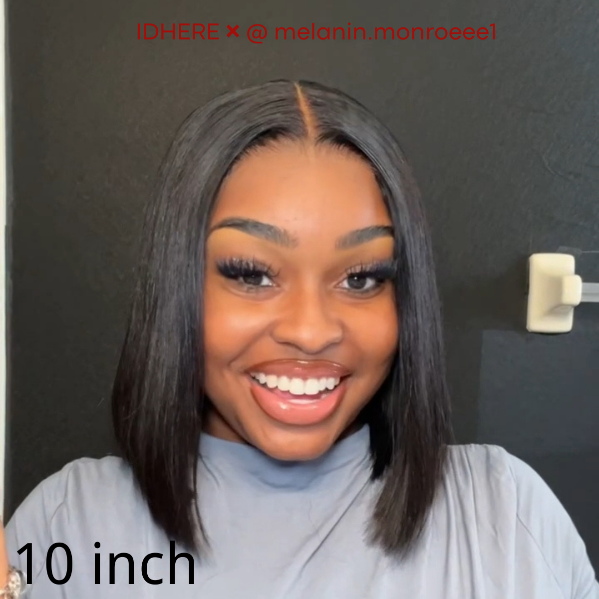 IDHERE 12A Bone Hair 4x4 Lace Bob Wigs Short Straight 100% Human Virgin Hair Wigs
