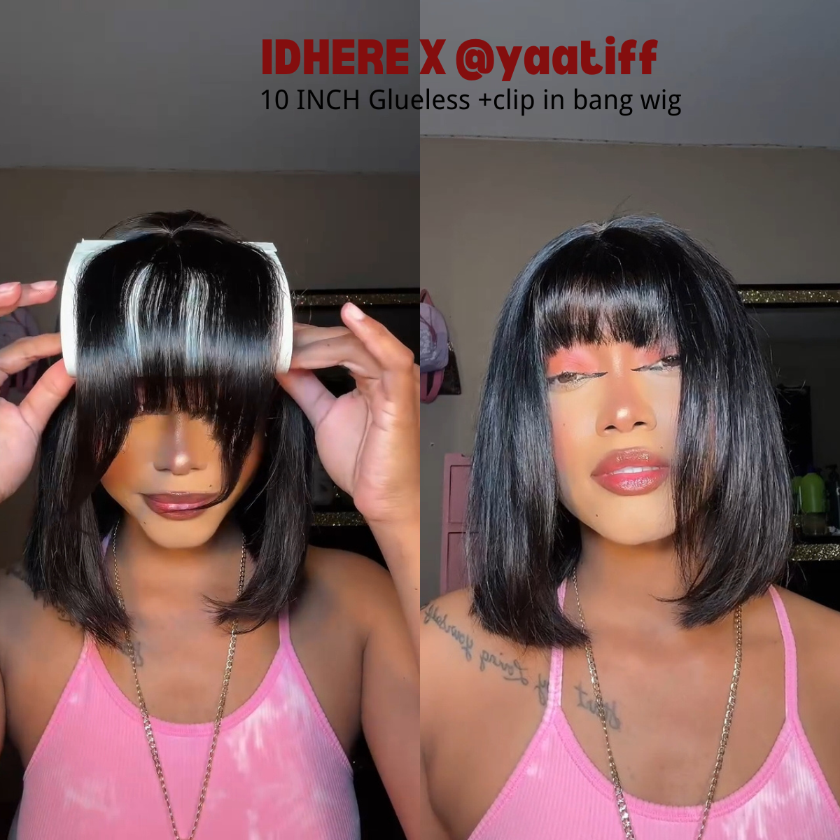 IDHERE 12A Bone Hair 4x4 Lace Bob Wigs Short Straight 100% Human Virgin Hair Wigs