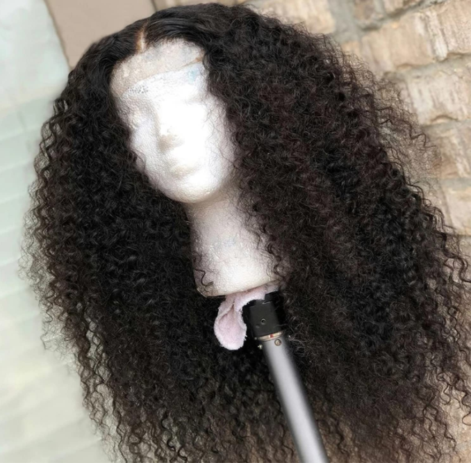 IDHERE 13x6 Kinky Curly Lace Front Wigs Virgin Human Hair HD Transparent Curly Lace Frontal Wig