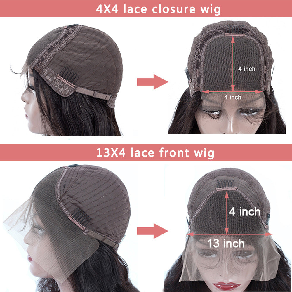 IDHERE Ombre 1B/30 Highlight Lace Closure Short Bob 13x4 Lace Front Human Hair Wig