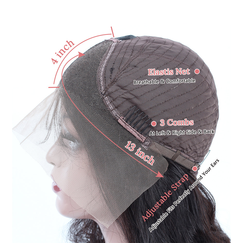IDHERE Water Wave Lace Front Wigs Human Hair Wigs For Black Women HD 13x4 Glueless Lace Front Wigs