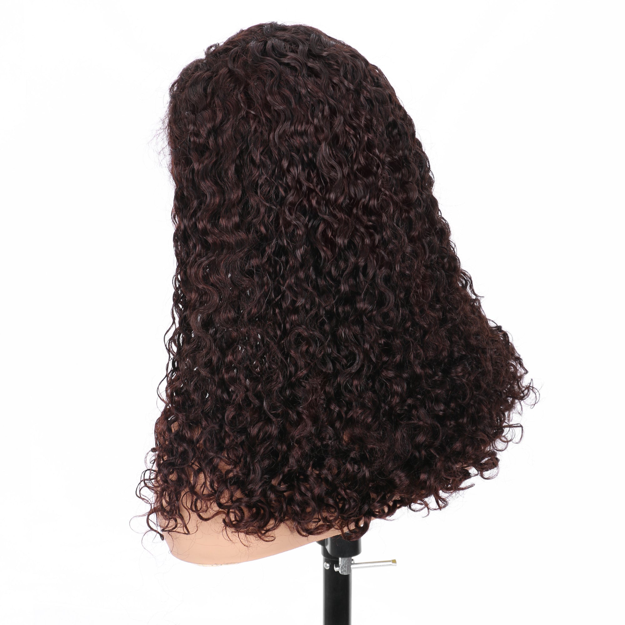 IDHERE New Super Double Drawn Pixie Curly #4 Honey Brown 13x4 Lace Frontal Human Hair Wig