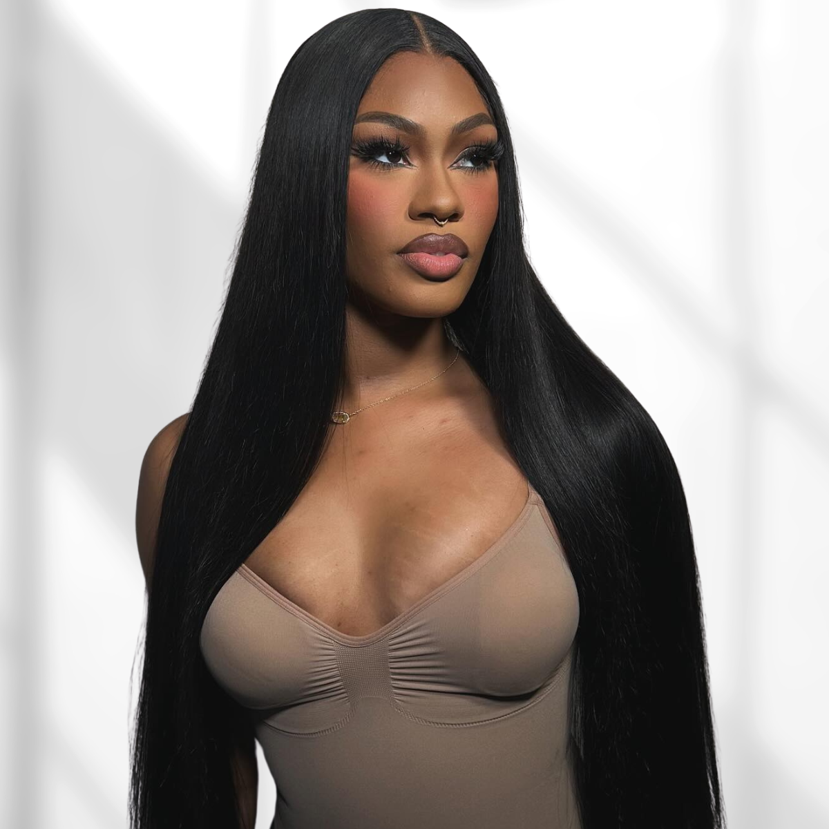IDHERE 12A Bone Hair Series Natural Black 13x4 Lace Straight One Cut 100% Human Virgin Hair Wigs