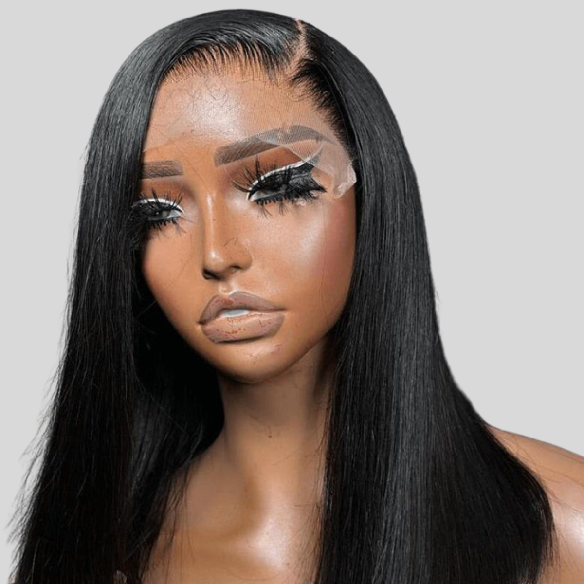 IDHERE 12A Bone Hair Series Natural Black 13x4 Lace Straight One Cut 100% Human Virgin Hair Wigs