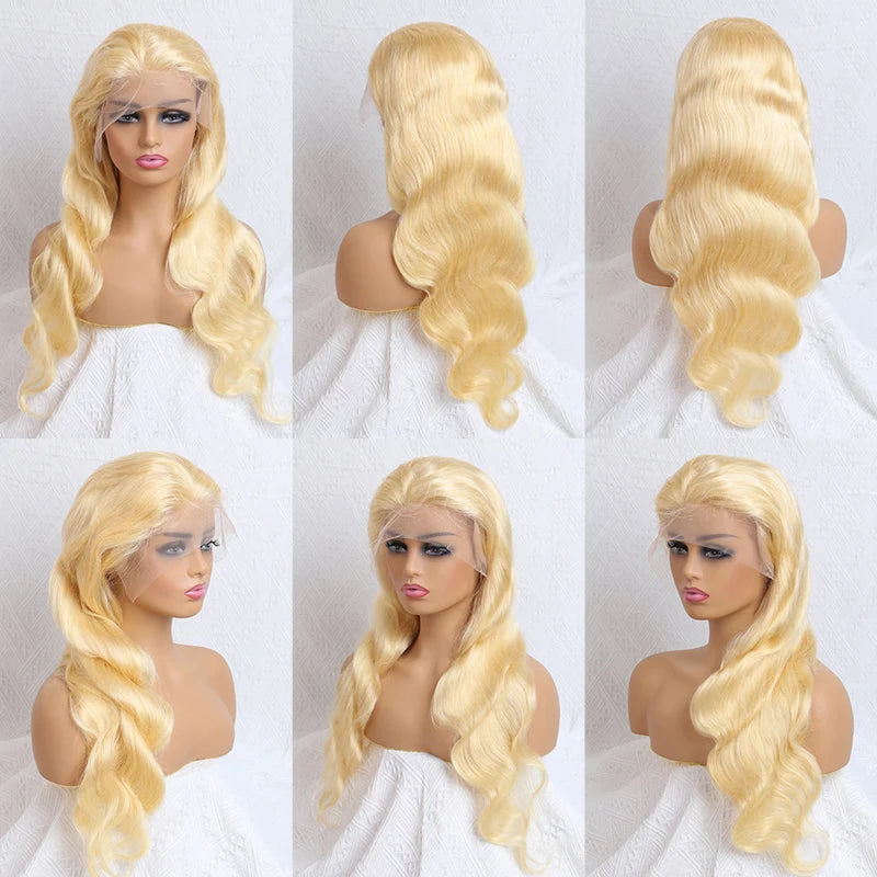IDHERE 613 Blonde Human Hair 13x6 HD Body Wave Lace Front Wigs
