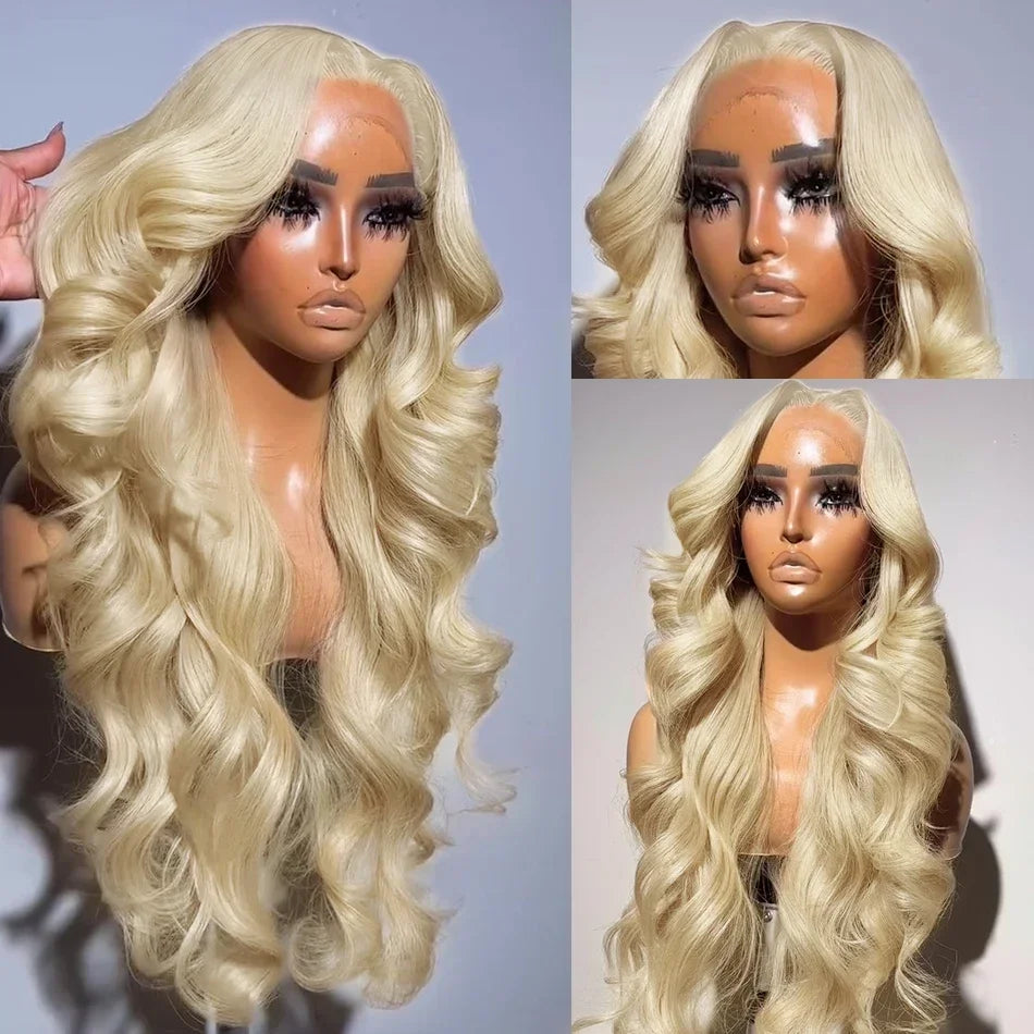 IDHERE 613 Blonde Human Hair 13x6 HD Body Wave Lace Front Wigs