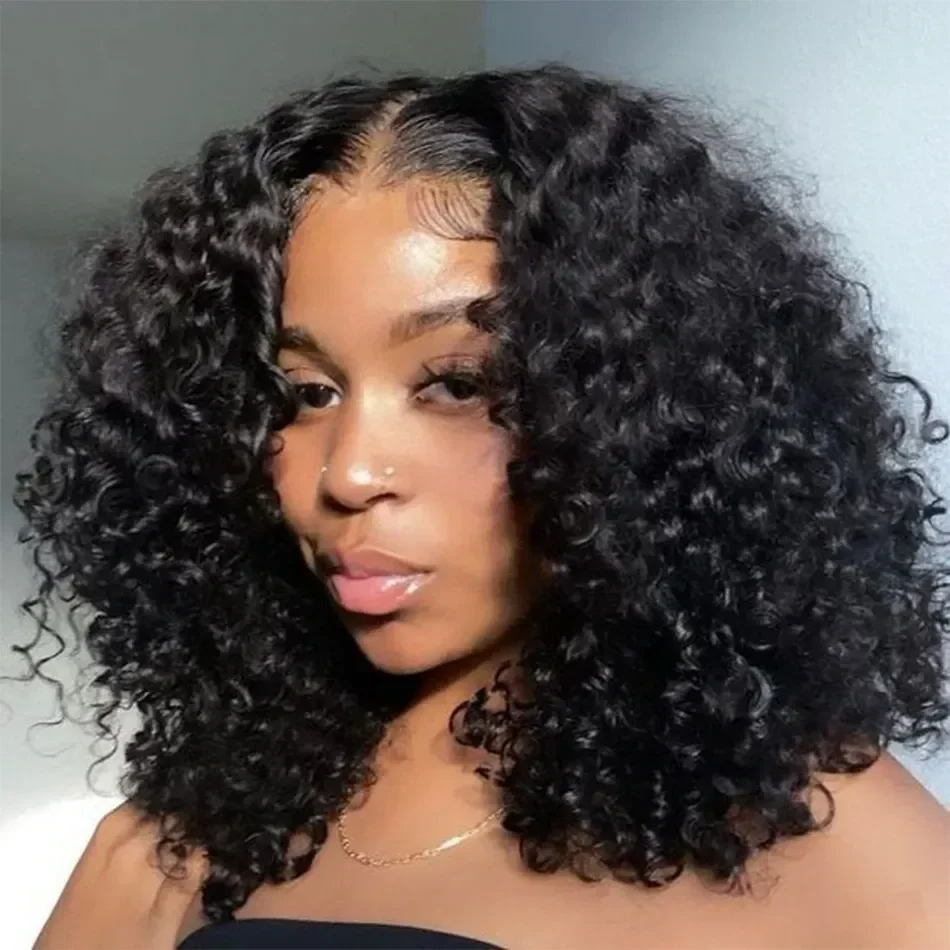 IDHERE 8x5 Water Wave Lace Closure Glueless Wig Pre Cut 100% Unprocessed Virgin Human Hair