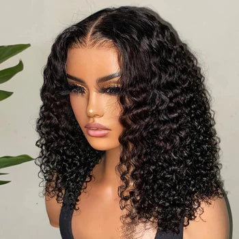 IDHERE 8x5 Water Wave Lace Closure Glueless Wig Pre Cut 100% Unprocessed Virgin Human Hair