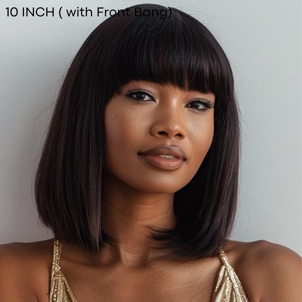 IDHERE 12A Bone Hair Series Bob Wig Series 5X5 Lace Glueless Bob Wig with Removable Front Bangs Human Hair for Black Women