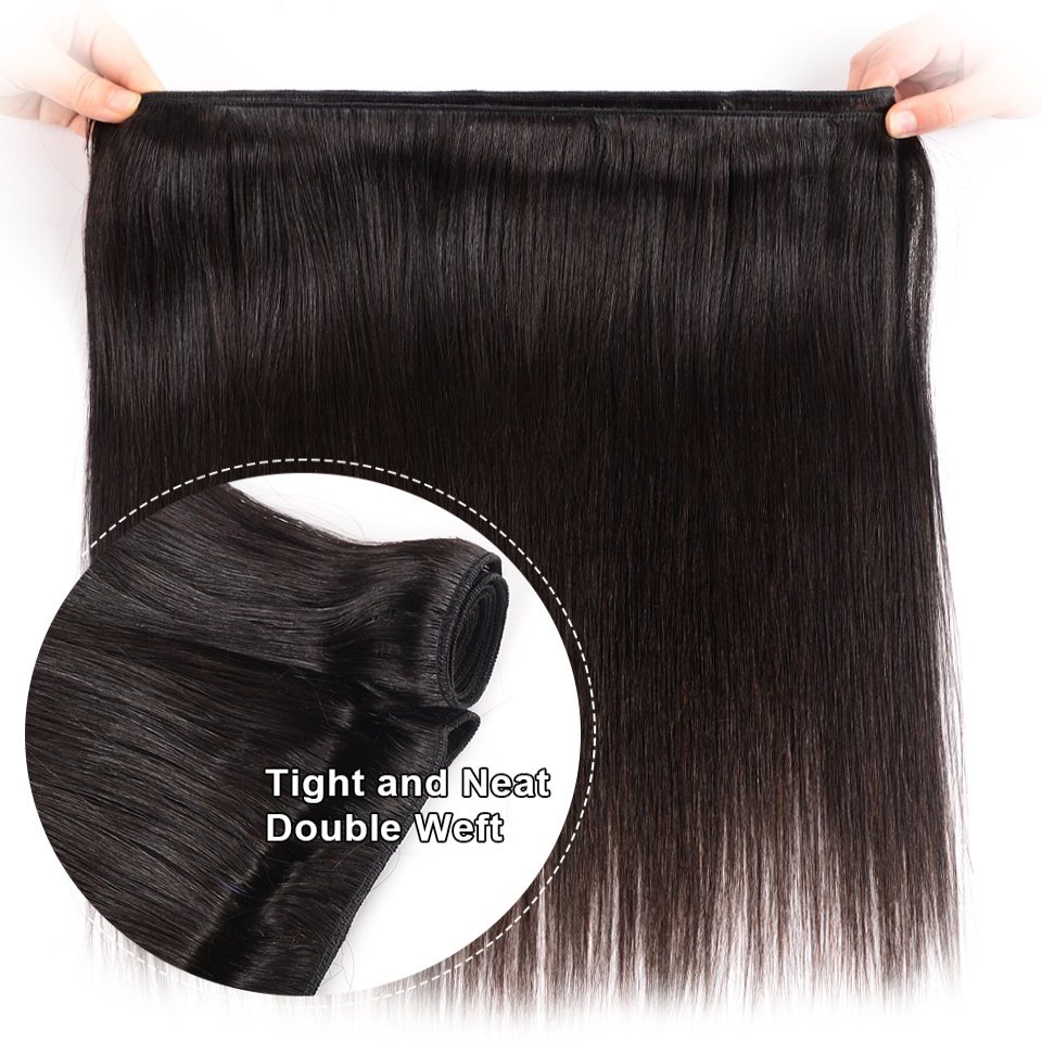 IDHERE 14A Straight Hair Human Hair Bundles 100% Unprocessed Virgin Straight Human Hair Weave 3 Bundles Hair