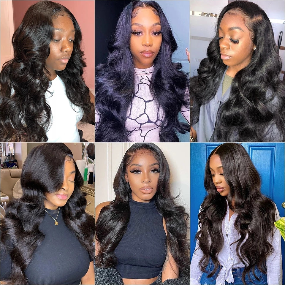 IDHERE Body Wave 13x4 Lace Front Wigs Human Hair Wide Lace 180 Density Lace Frontal Human Hair Wigs