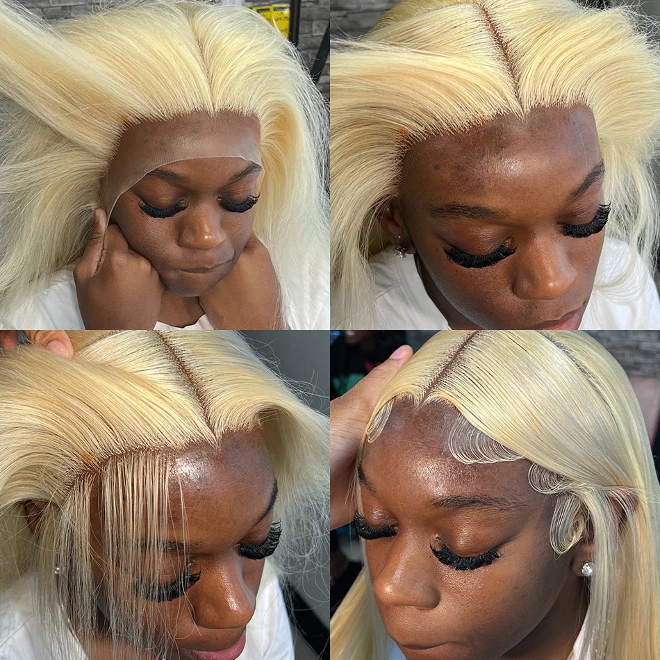 IDHERE 613 Blonde 13x6 Lace Straight Front Wig Human Hair