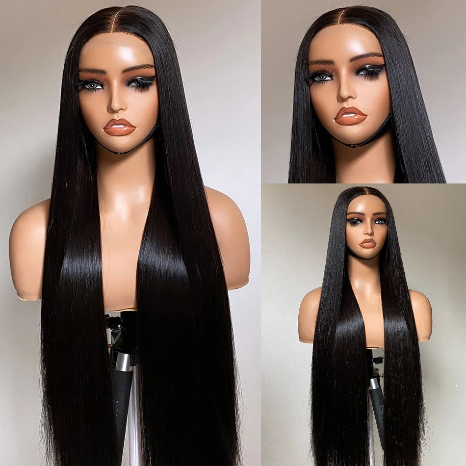 IDHERE Wear and Go 8x5 Lace Closure Glueless Straight Wigs Human Hair